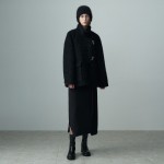 BOUCLE DUFFLE WOOL JACKET BLACK