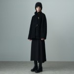 BOUCLE DUFFLE WOOL JACKET BLACK