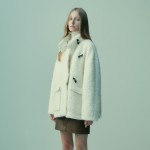 BOUCLE DUFFLE WOOL JACKET CREAM