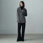 PEAKED COLLAR HERRINGBONE JACKET