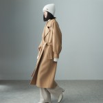 BALLOON SLEEVE BELTED ZIBELLIN COAT CAMEL