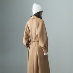 BALLOON SLEEVE BELTED ZIBELLIN COAT CAMEL