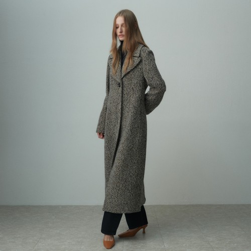 WOOL BLENED WIDE COLLAR COAT