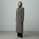 WOOL BLENED WIDE COLLAR COAT