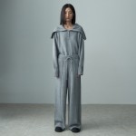 RACOON WIDE LEG KNIT PANTS MELANGE GRAY