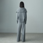 RACOON WIDE LEG KNIT PANTS MELANGE GRAY