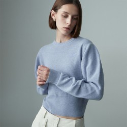 PUFFED SLEEVE KNIT TOP LAVENDER