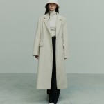 ANGORA WOOL BLEND COAT IVORY