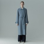 HANDMADE WOOL BLEND COAT CLOUD