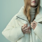 PLEATED PUFFER PADDED JACKET IVORY