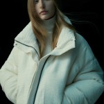 PLEATED PUFFER PADDED JACKET IVORY