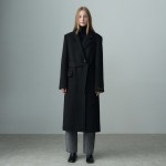 ANGORA WOOL BLEND COAT BLACK