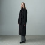 ANGORA WOOL BLEND COAT BLACK