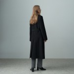 ANGORA WOOL BLEND COAT BLACK