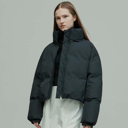 FUNNEL NECK PUFFER DOWN JACKET BLACK